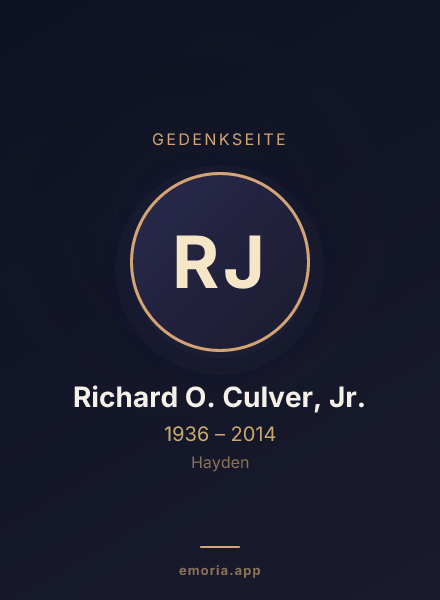 Gedenkportrait von Richard O. Culver, Jr.
