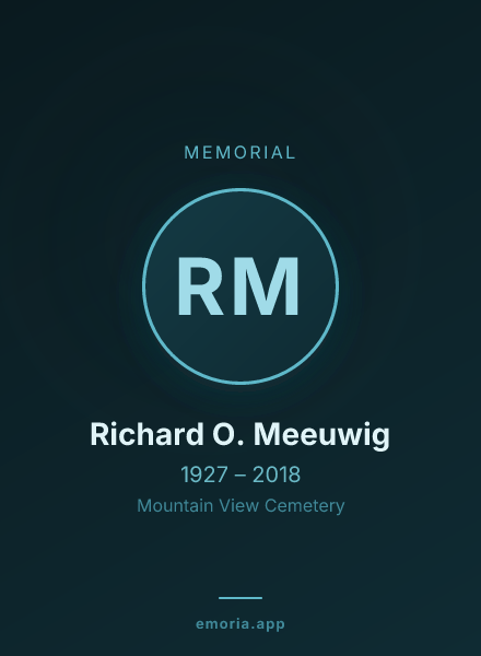 Memorial portrait of Richard O. Meeuwig