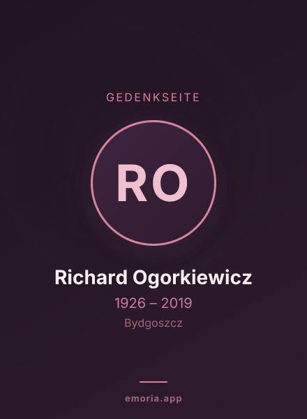 Gedenkportrait von Richard Ogorkiewicz