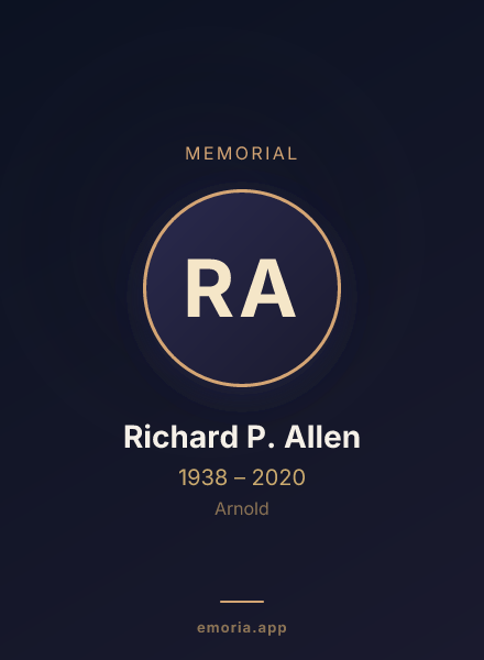 Memorial portrait of Richard P. Allen