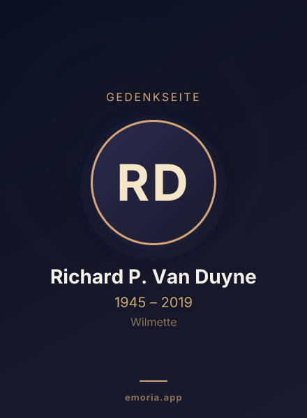 Gedenkportrait von Richard P. Van Duyne