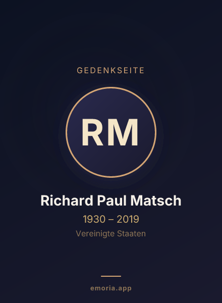 Gedenkportrait von Richard Paul Matsch