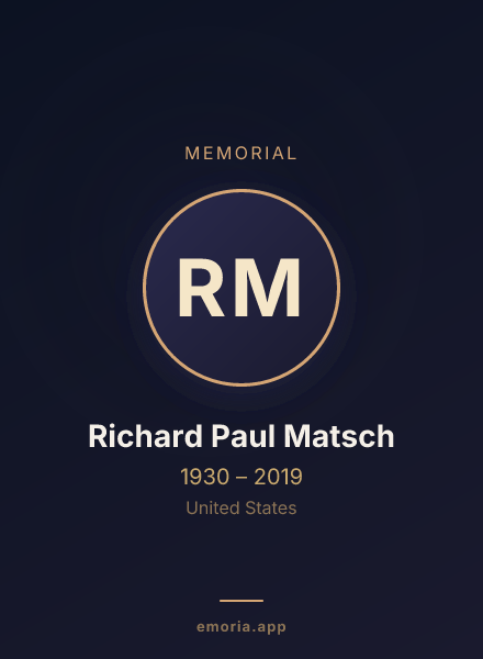 Memorial portrait of Richard Paul Matsch