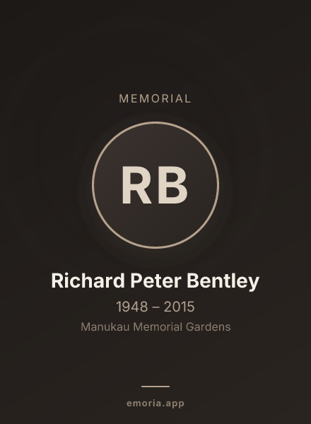 Memorial portrait of Richard Peter Bentley