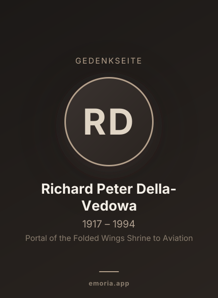 Gedenkportrait von Richard Peter Della-Vedowa