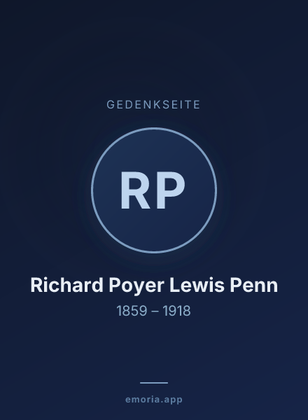 Gedenkportrait von Richard Poyer Lewis Penn