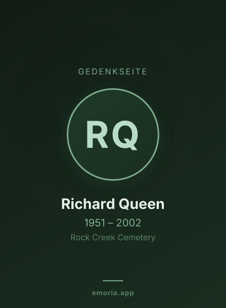 Gedenkportrait von Richard Queen