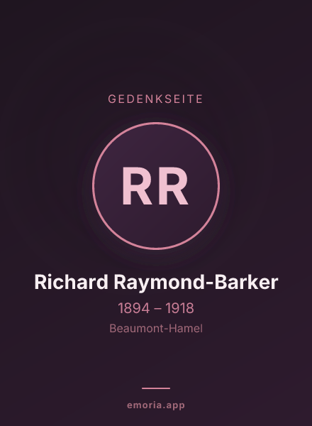 Gedenkportrait von Richard Raymond-Barker