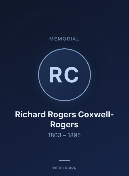 Memorial portrait of Richard Rogers Coxwell-Rogers