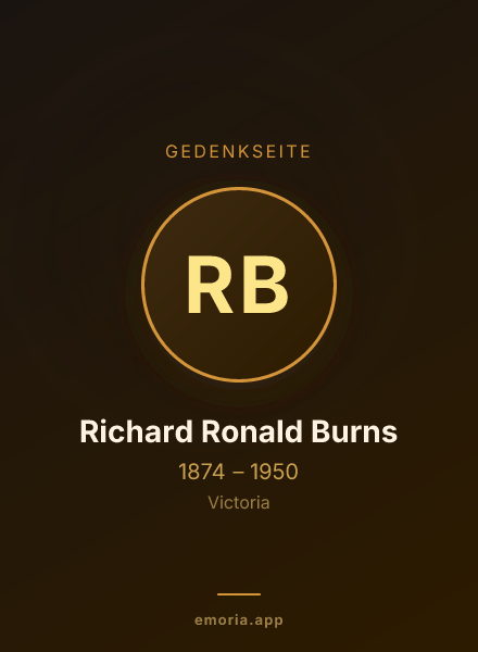 Gedenkportrait von Richard Ronald Burns
