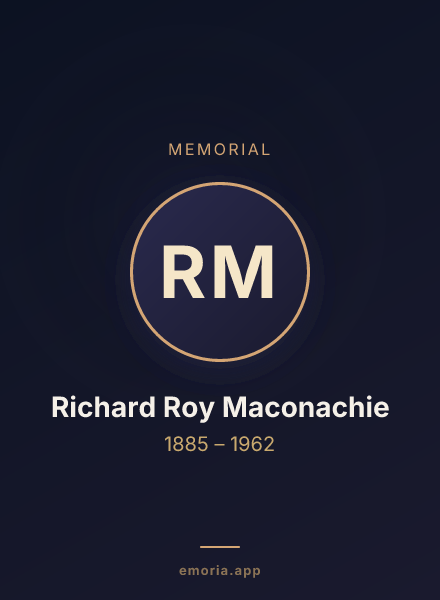 Memorial portrait of Richard Roy Maconachie