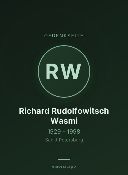 Gedenkportrait von Richard Rudolfowitsch Wasmi