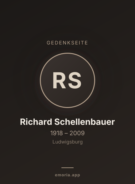 Gedenkportrait von Richard Schellenbauer