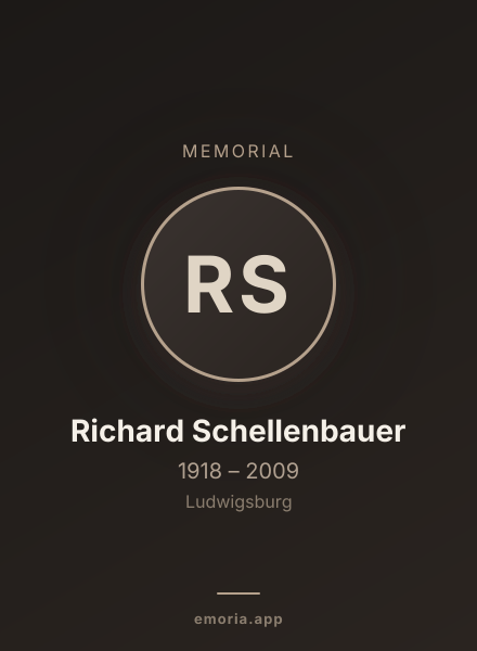 Memorial portrait of Richard Schellenbauer