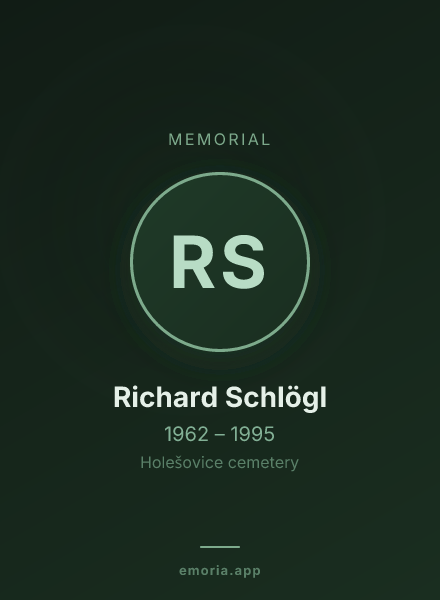 Memorial portrait of Richard Schlögl