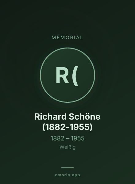 Memorial portrait of Richard Schöne (1882-1955)
