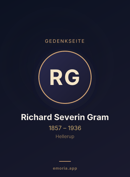 Gedenkportrait von Richard Severin Gram