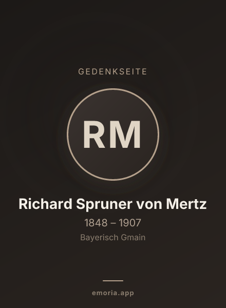 Gedenkportrait von Richard Spruner von Mertz