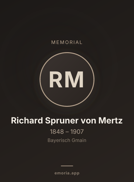 Memorial portrait of Richard Spruner von Mertz