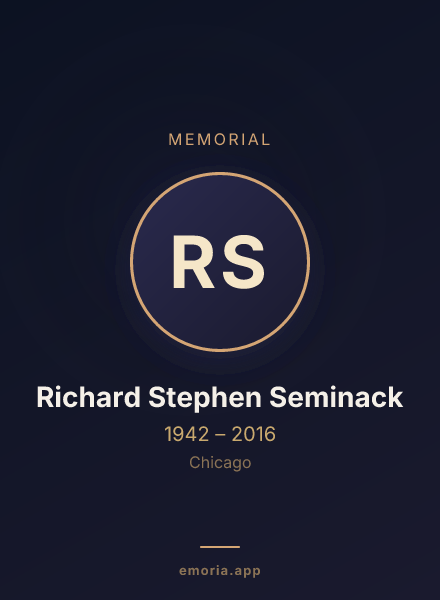 Memorial portrait of Richard Stephen Seminack