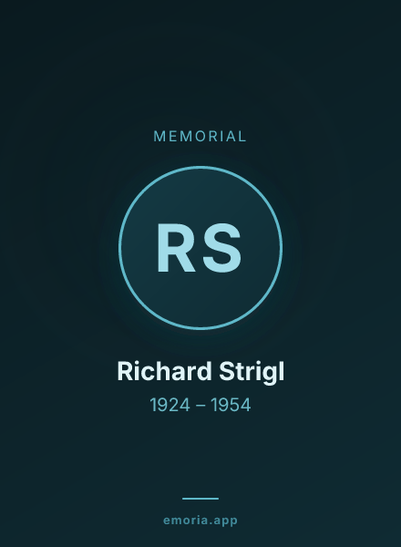 Memorial portrait of Richard Strigl