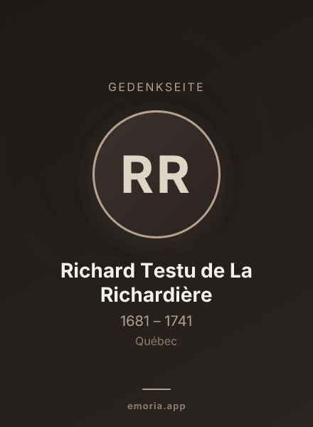 Gedenkportrait von Richard Testu de La Richardière
