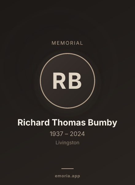 Memorial portrait of Richard Thomas Bumby