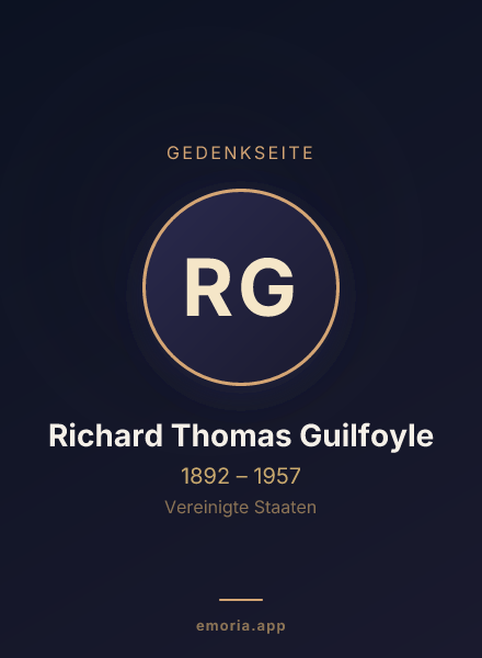 Gedenkportrait von Richard Thomas Guilfoyle