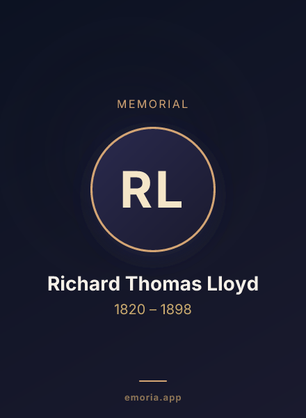 Memorial portrait of Richard Thomas Lloyd