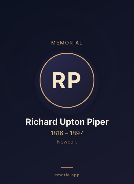 Memorial portrait of Richard Upton Piper