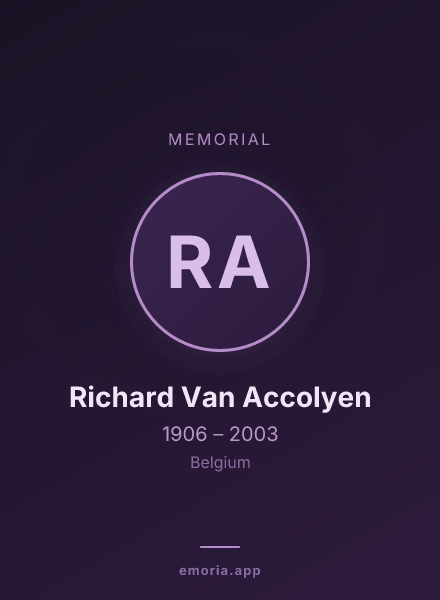 Memorial portrait of Richard Van Accolyen
