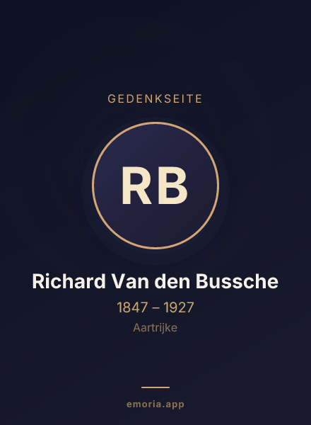 Gedenkportrait von Richard Van den Bussche