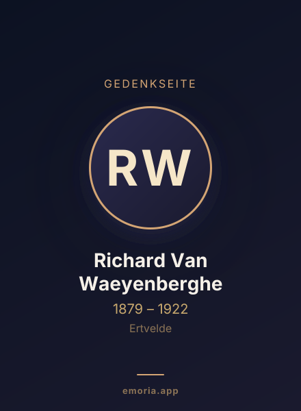 Gedenkportrait von Richard Van Waeyenberghe