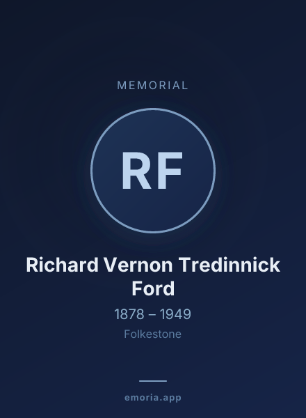 Memorial portrait of Richard Vernon Tredinnick Ford