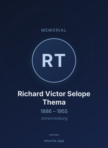 Memorial portrait of Richard Victor Selope Thema