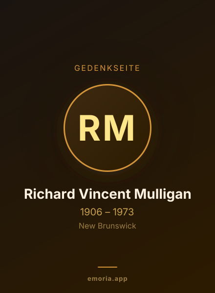 Gedenkportrait von Richard Vincent Mulligan