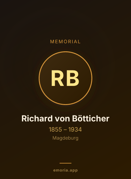 Memorial portrait of Richard von Bötticher