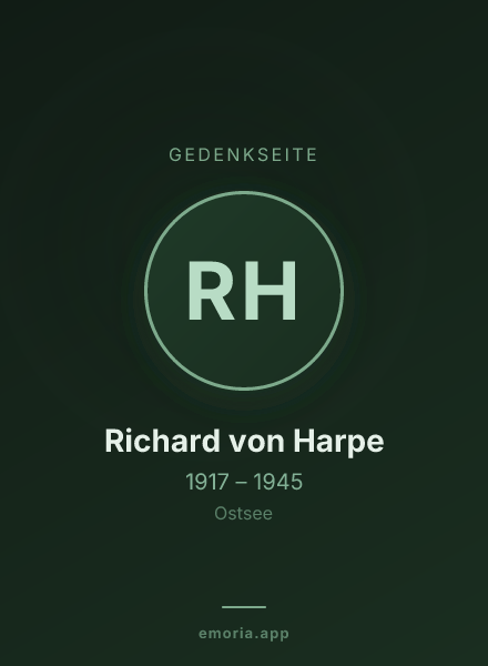 Gedenkportrait von Richard von Harpe
