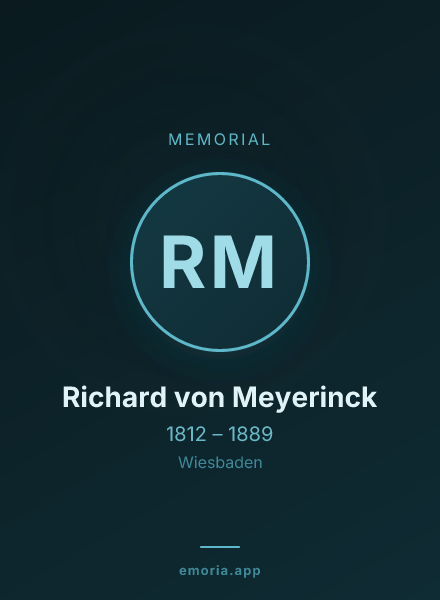 Memorial portrait of Richard von Meyerinck
