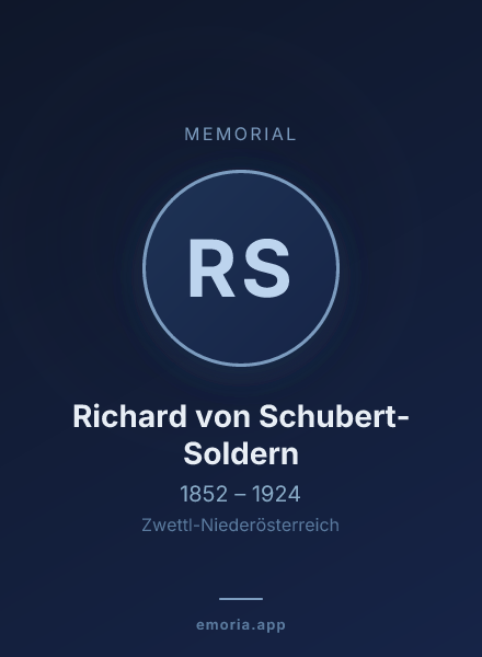 Memorial portrait of Richard von Schubert-Soldern