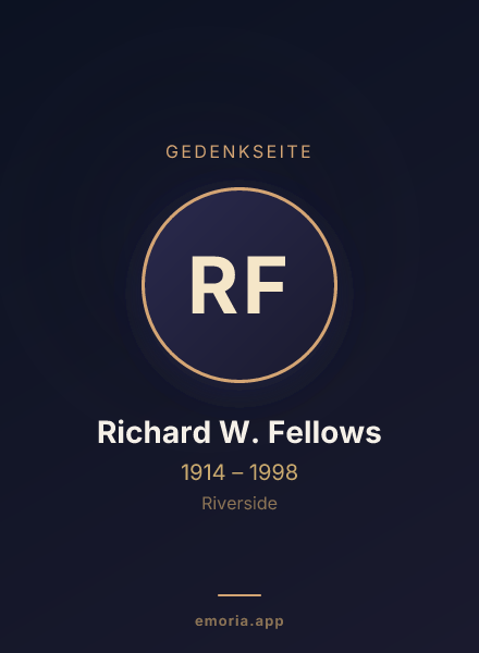Gedenkportrait von Richard W. Fellows