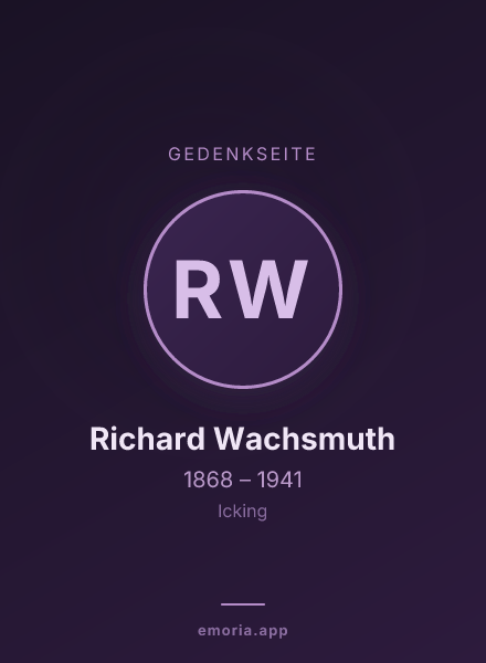Gedenkportrait von Richard Wachsmuth