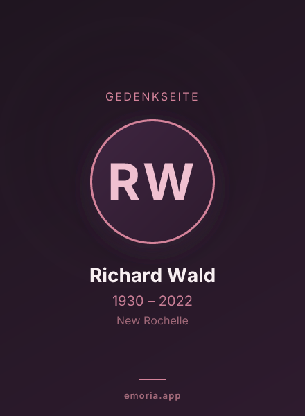 Gedenkportrait von Richard Wald