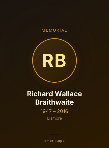 Memorial portrait of Richard Wallace Braithwaite