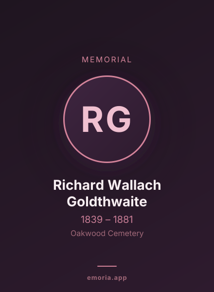 Memorial portrait of Richard Wallach Goldthwaite