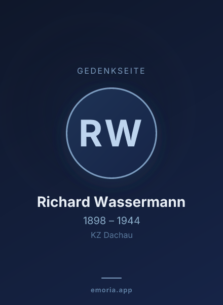 Gedenkportrait von Richard Wassermann