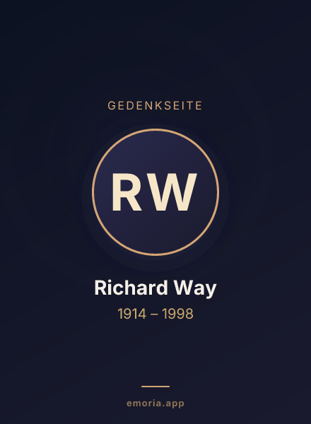 Gedenkportrait von Richard Way