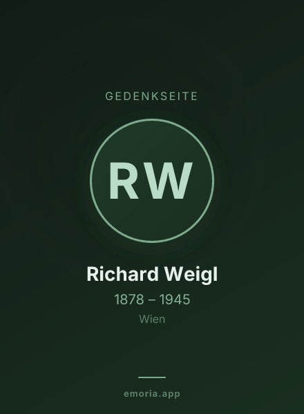 Gedenkportrait von Richard Weigl