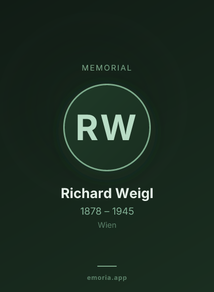 Memorial portrait of Richard Weigl