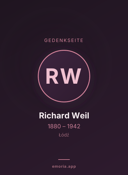 Gedenkportrait von Richard Weil
